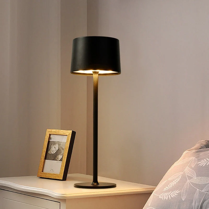Metal Mushroom Table Lamp USB Rechargeable Touch Light with Tall Base - Image 3