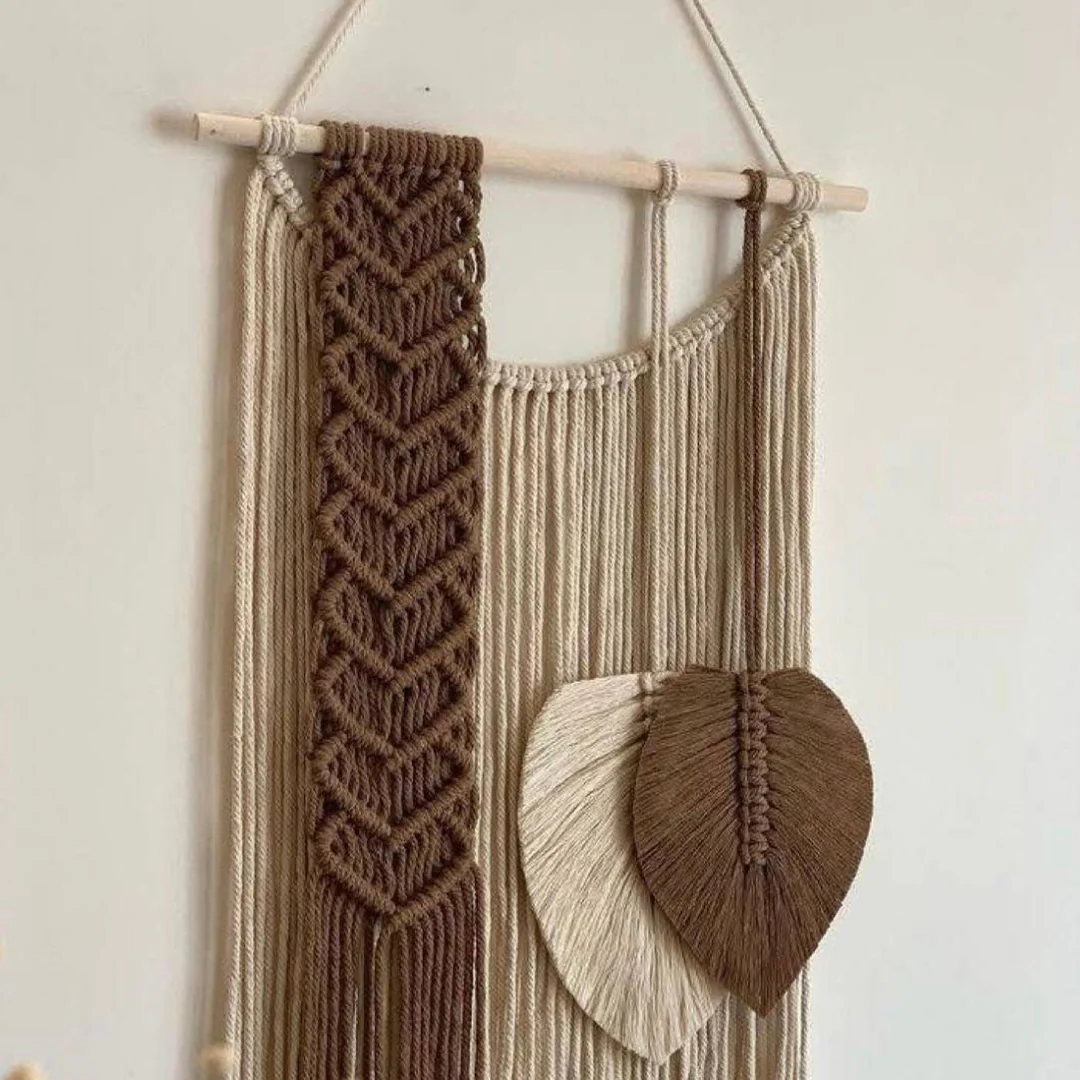 ديكور حائط مكرمية 70×50سم - BIRD65 - Image 1