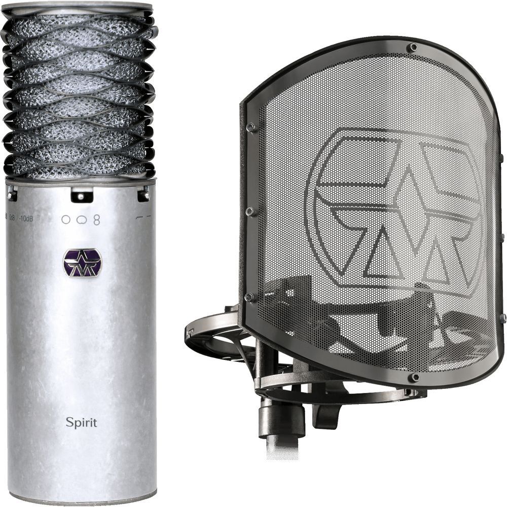 Aston Microphones Spirit Silver Bundle w/ Pop Filter & Shock Mount - Image 1