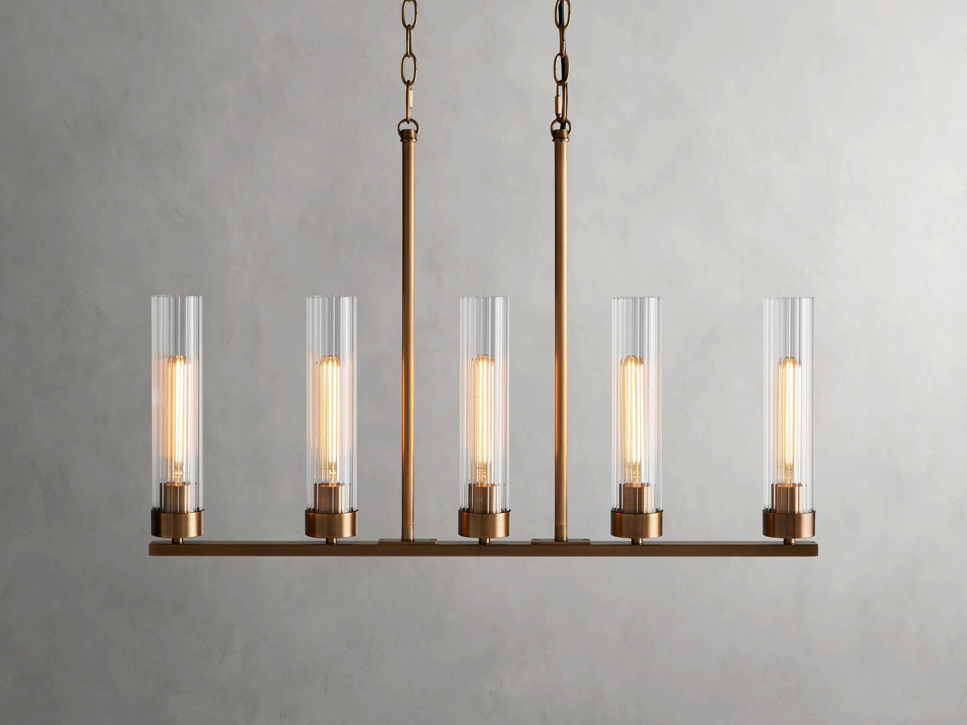 Andreas 5-Light Linear Suspension Ceiling Fixture - Image 3