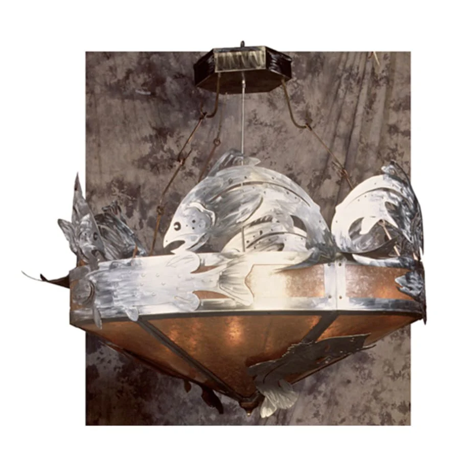 Meyda Tiffany 18 Light 82" Wide Pendant with Handmade Shade - Image 1