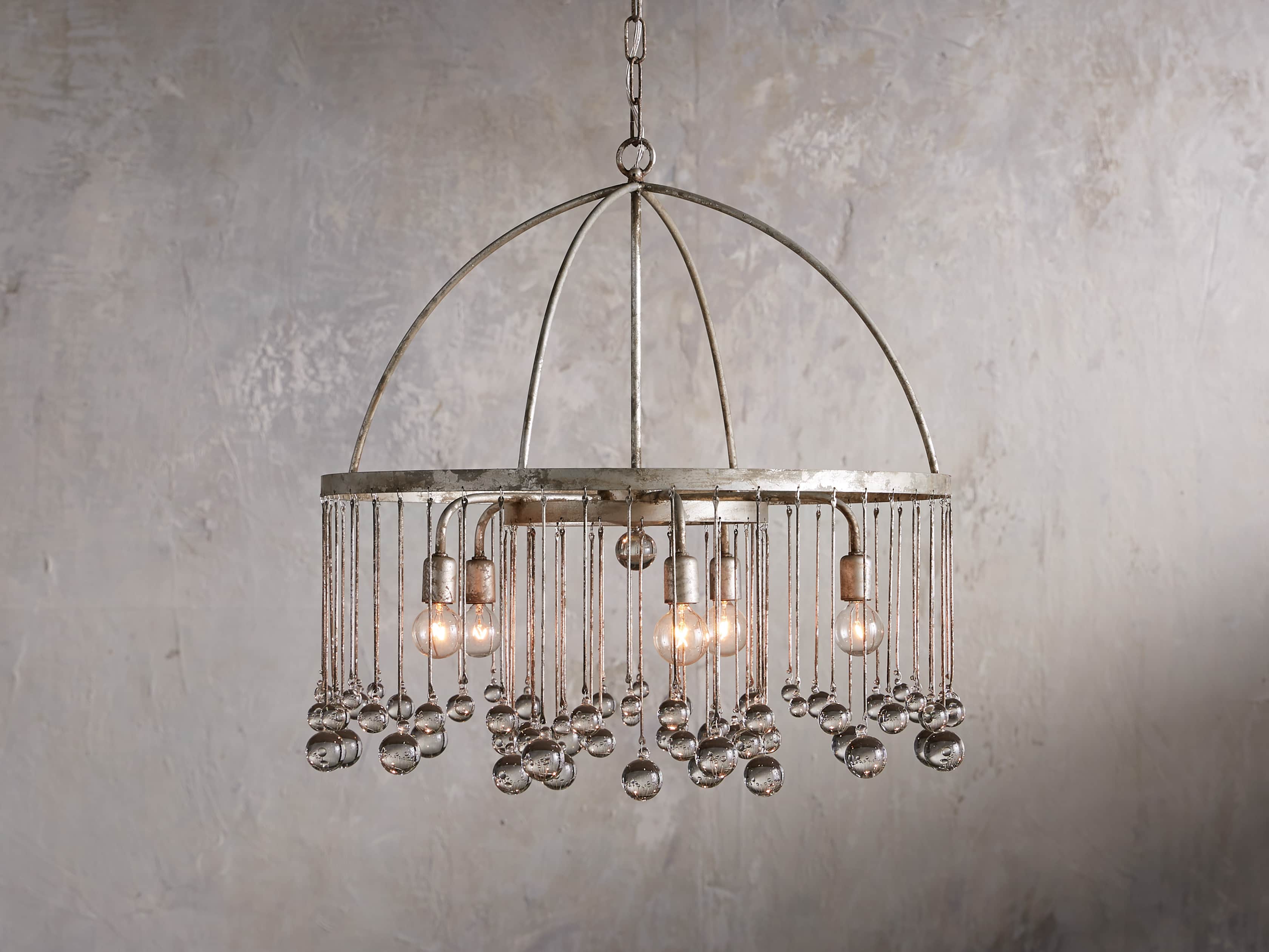 Aubrey Round Ceiling Pendant Lamp in Silver - Image 3