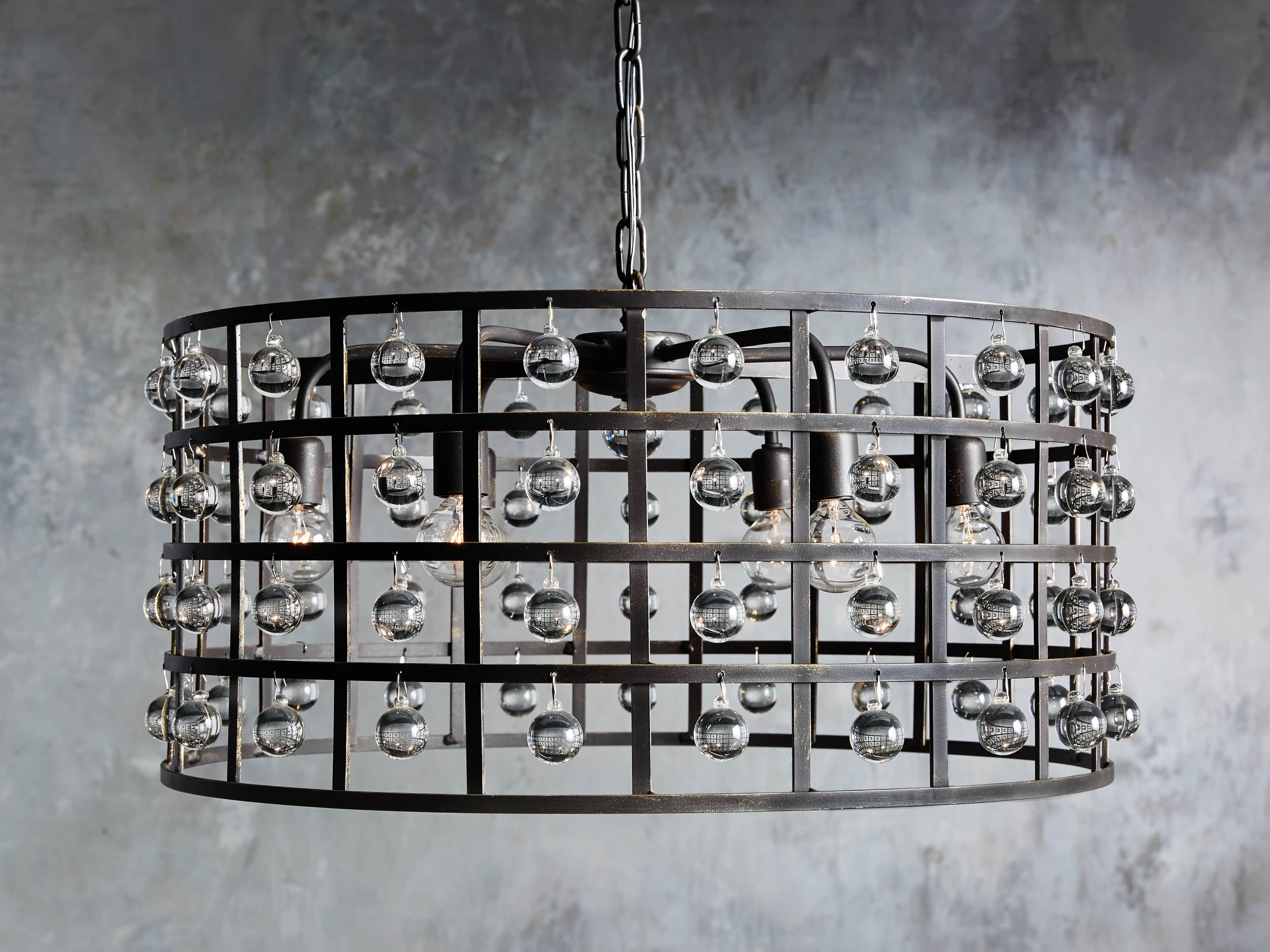 La Cage 6-Light Chandelier in Bronze - Image 2