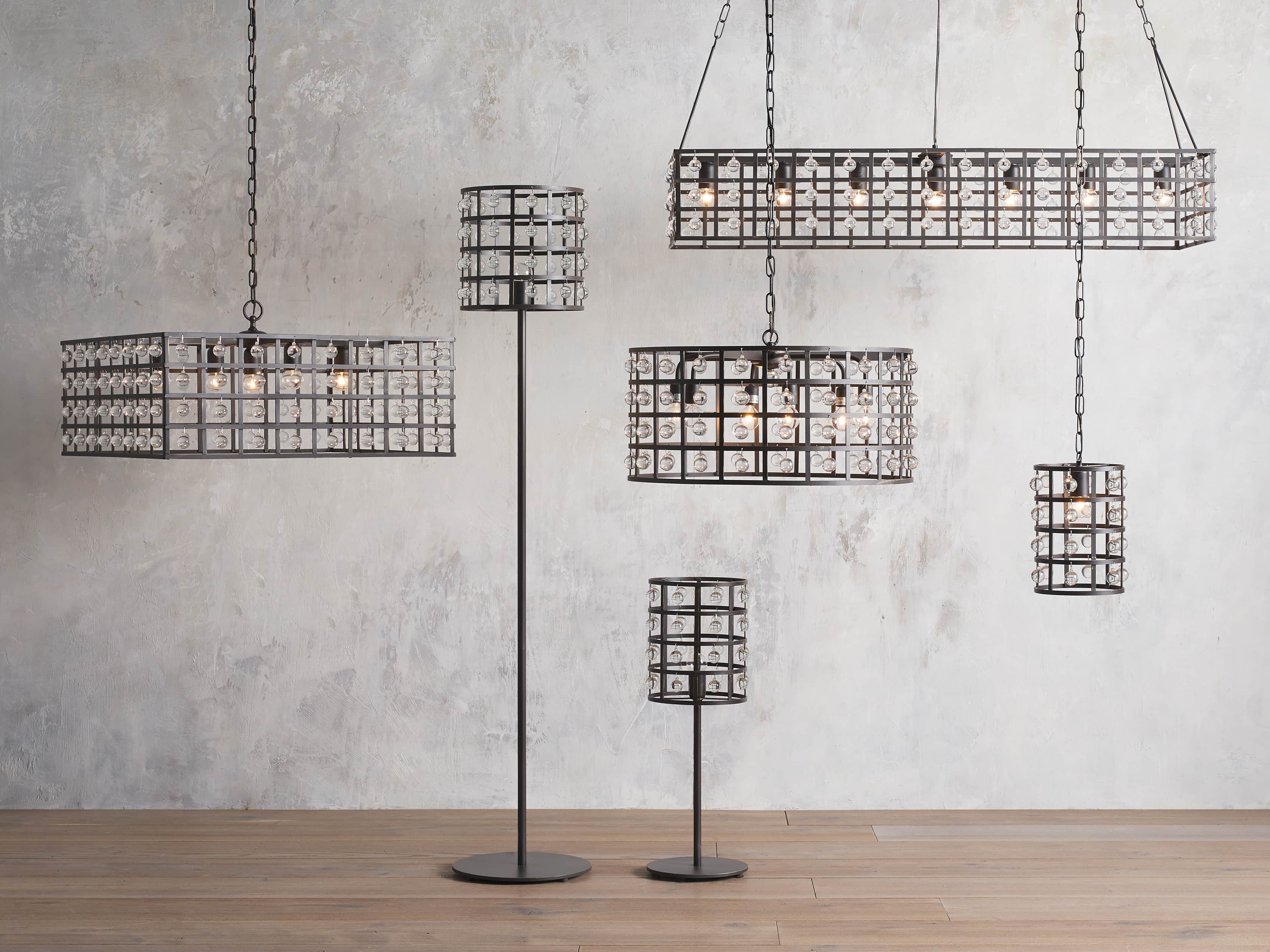 La Cage 6-Light Chandelier in Bronze - Image 3