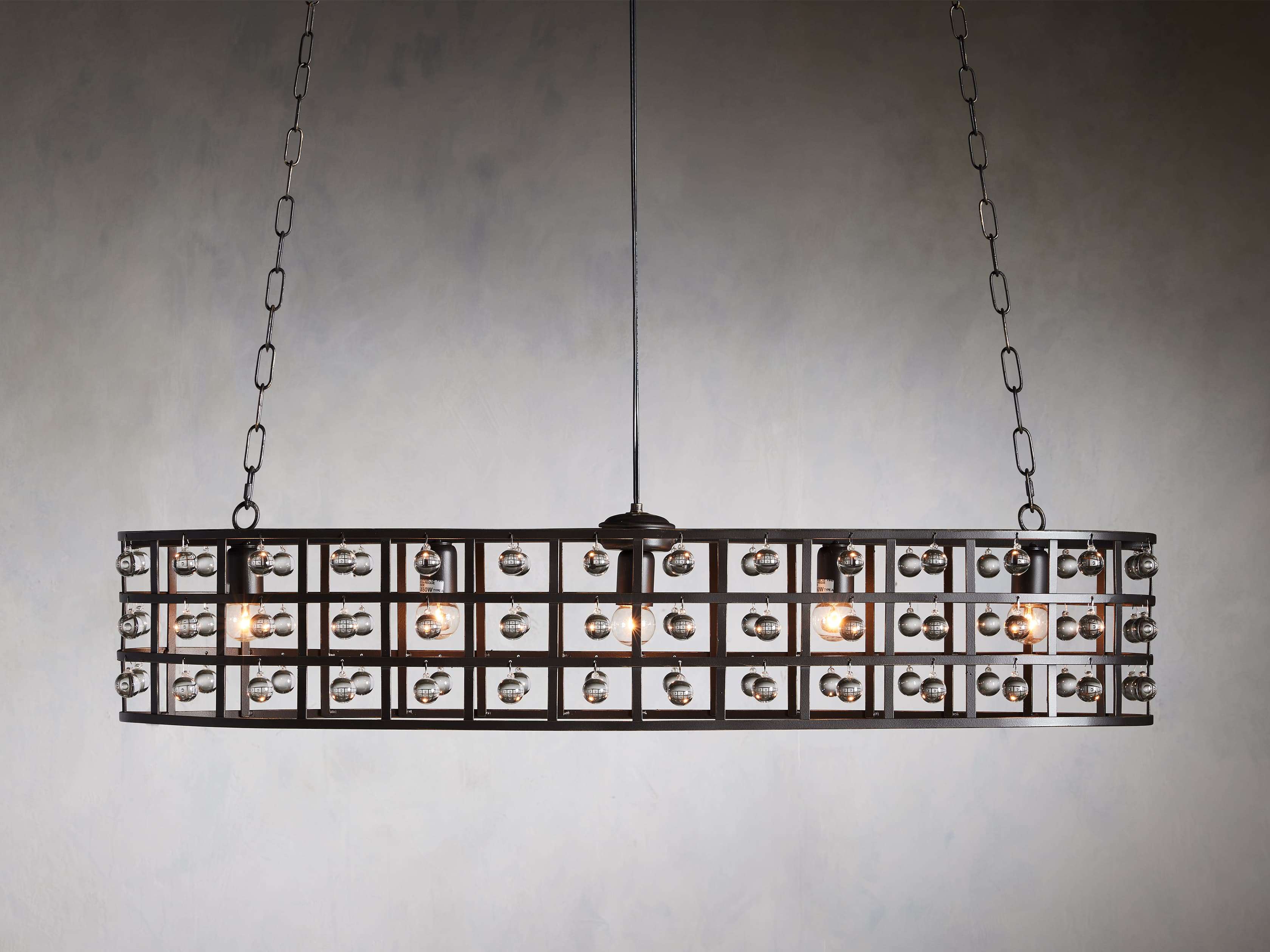 Elliptical Cage Hanging Pendant Lamp - Image 2