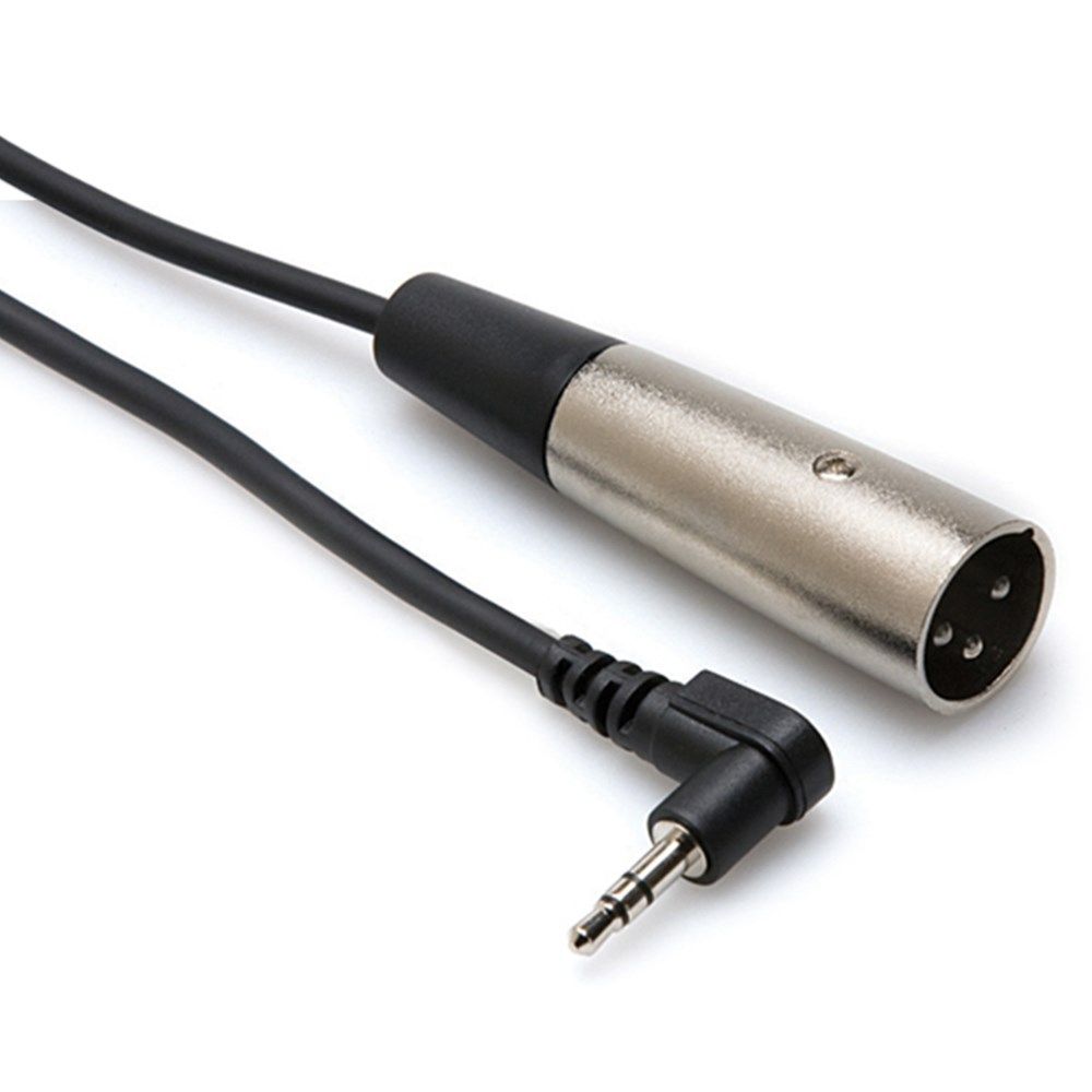 Hosa XVM-110M Right-Angle 3.5mm TRS to XLR(M) Microphone Cable (10ft) - Image 1