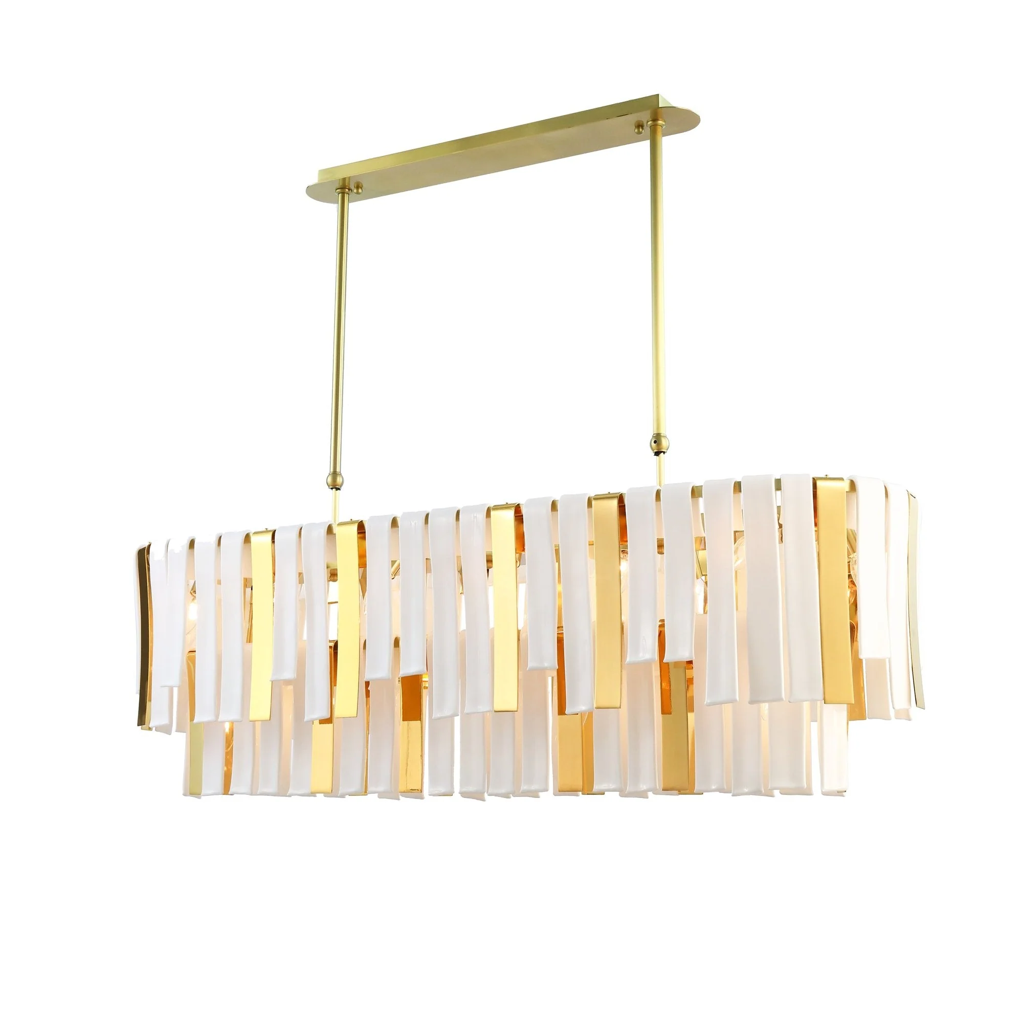 Leslie 3-Tier Rectangular Chandelier - Image 1