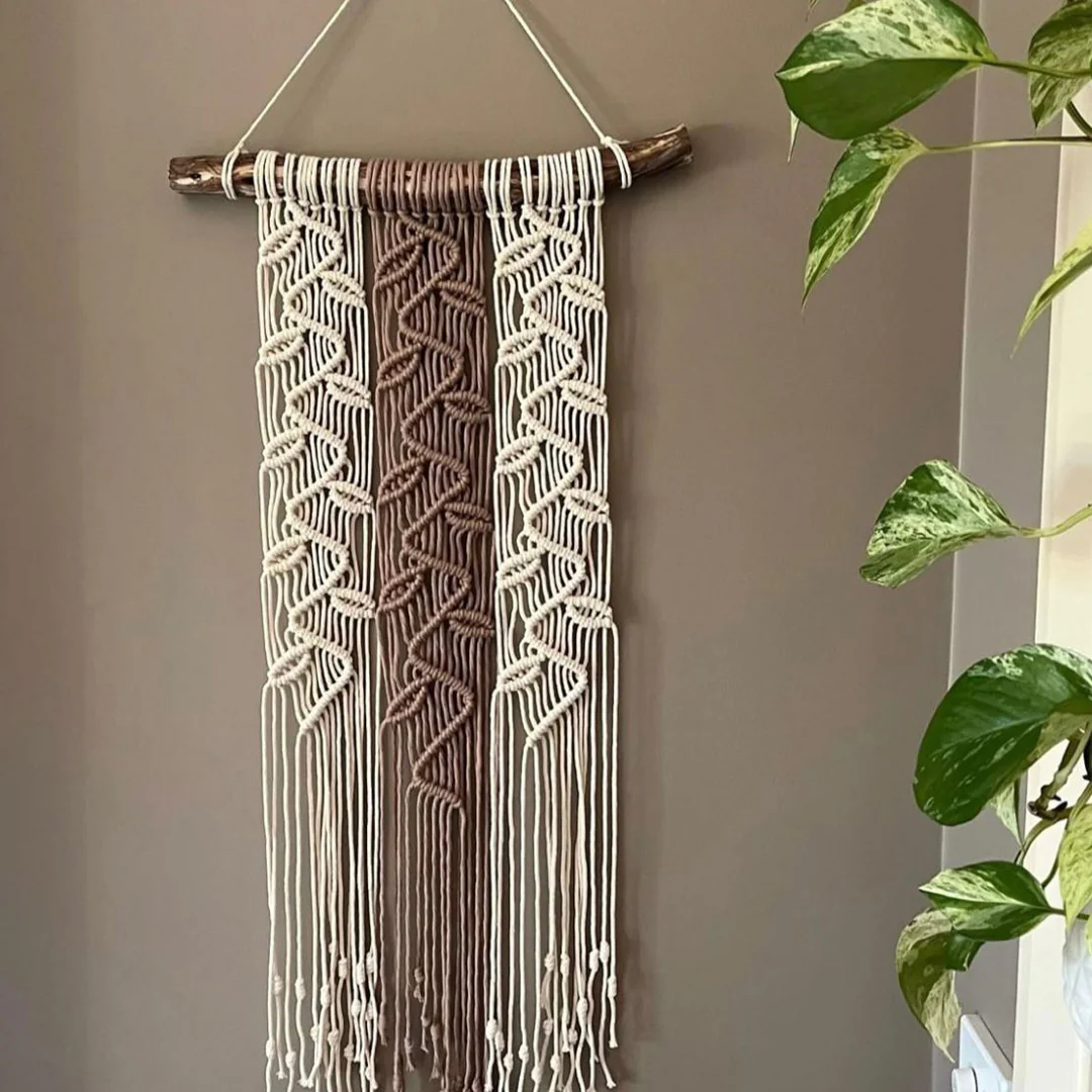 ديكور حائط مكرمية 70×40سم - BIRD67 - Image 1