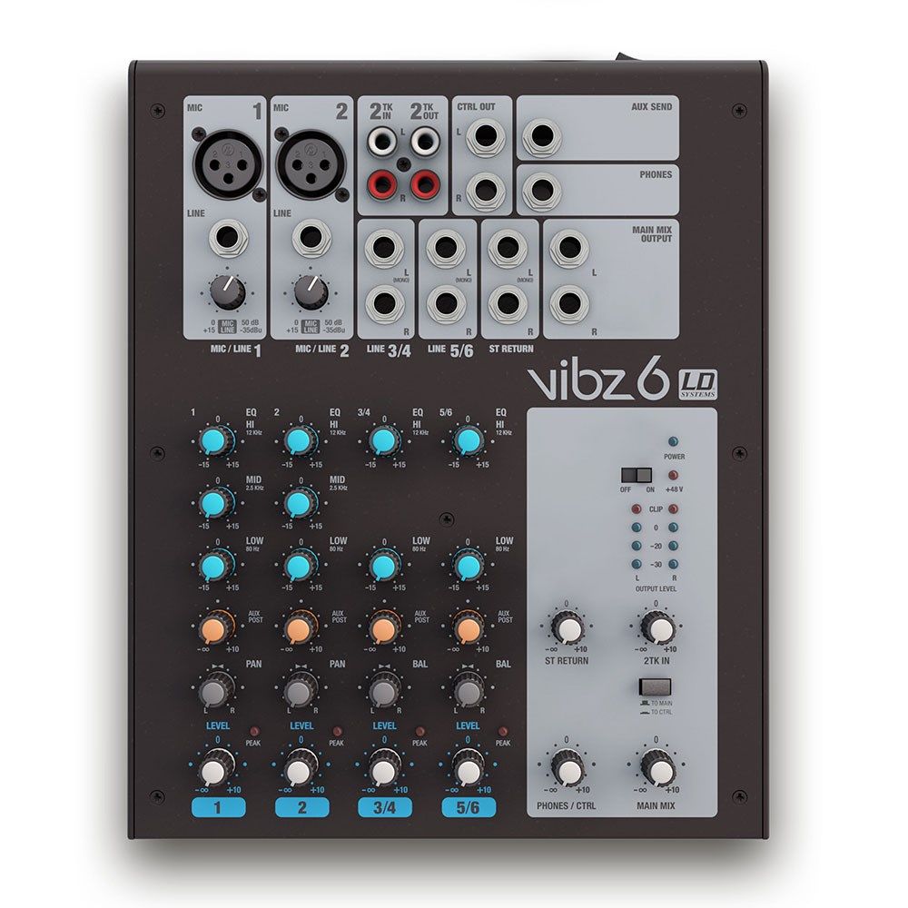 LD Systems VIBZ 6 Channel Mixing Console - Image 1