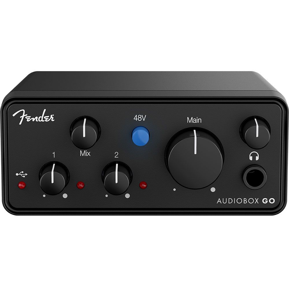 Fender Studio AudioBox GO Ultra-Compact Mobile 2x2 USB-C Audio Interface (Black) - Image 1