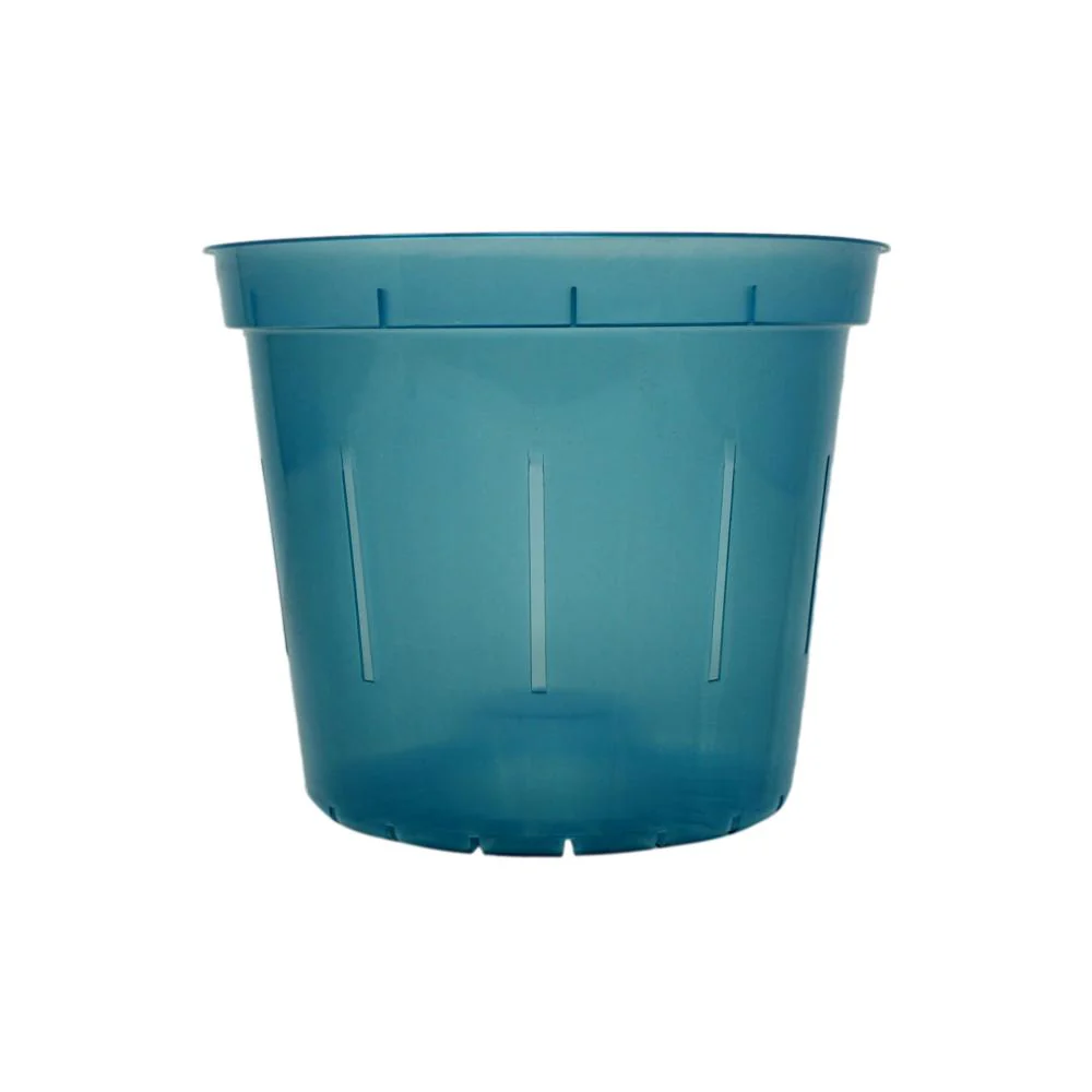 6" Blue Sapphire Slotted  Orchid Pot - Image 3