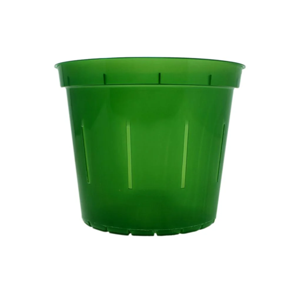 6" Green Emerald Slotted  Orchid Pot - Image 3