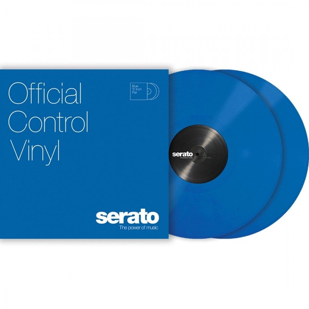 Serato 10" Standard Colour Control Vinyl PAIR (Blue) - Image 1
