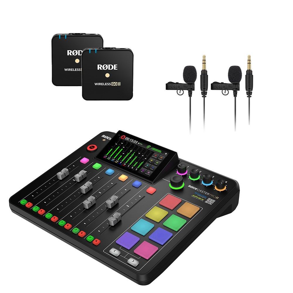 Rode RodeCaster Pro II Pack w/ 2 x Wireless GO II & 2 x Lavalier GO Microphones - Image 1