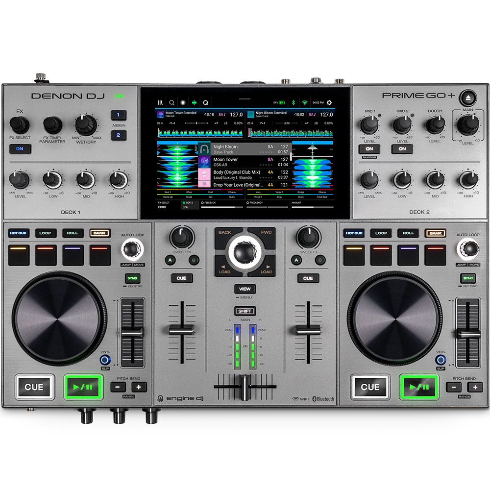 Denon Prime Go + 2-Deck Rechargeable Smart DJ Console w/ 7" Touchscreen - Image 1