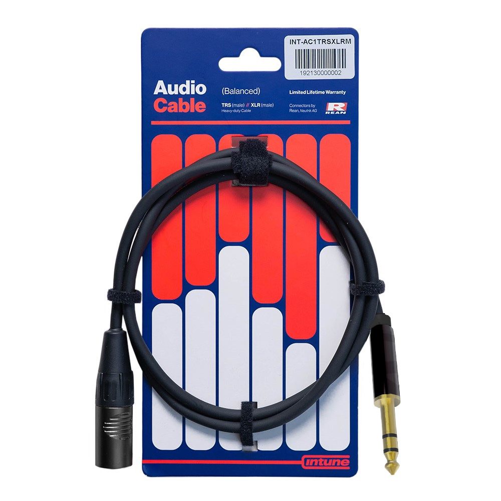Intune Audio Cable 2m 1/4" TRS(m) to XLR(m) - Image 1
