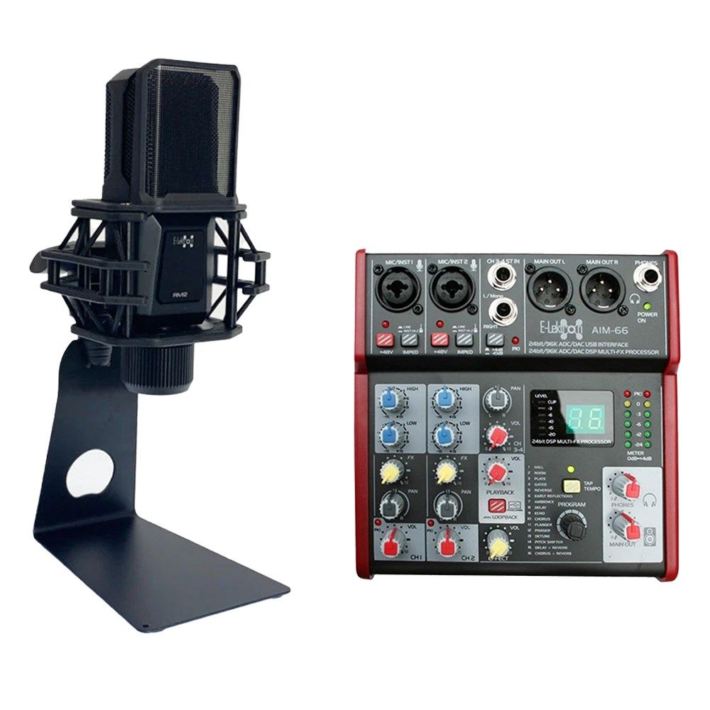 E-Lektron AIM-66 Audio Mixer Pack w/ 1 x E-Lektron RM2 Condenser Microphone - Image 1