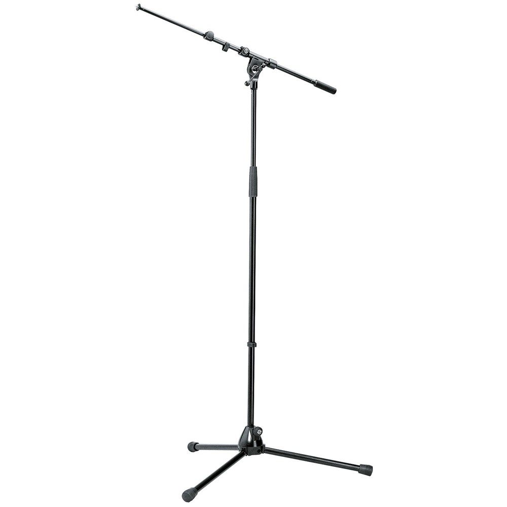 K&M 210/9B Long-Legged Mic Stand w/ Telescopic Boom Arm (Black) - Image 1