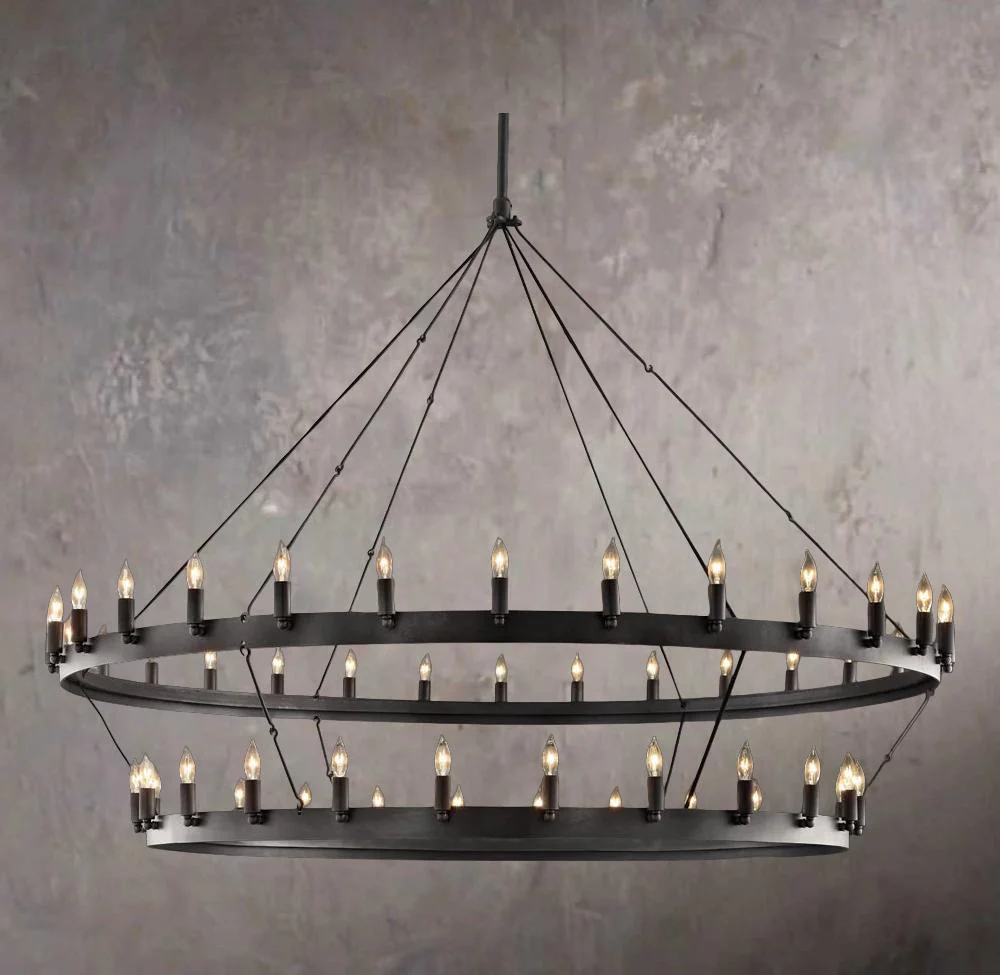 Camino Antique Candelabra Double-Tier Chandelier 63″