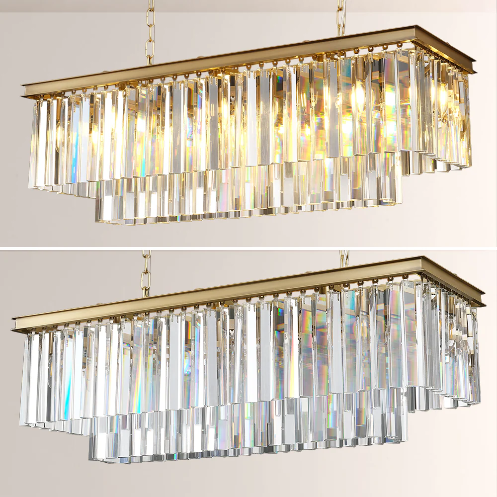 1920s Odem Rectangular Chandelier 40" - Image 3