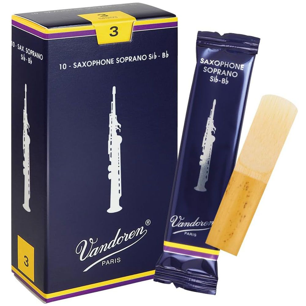 Vandoren Traditional Soprano Sax Reeds Strength 3 10 Pack - Image 1