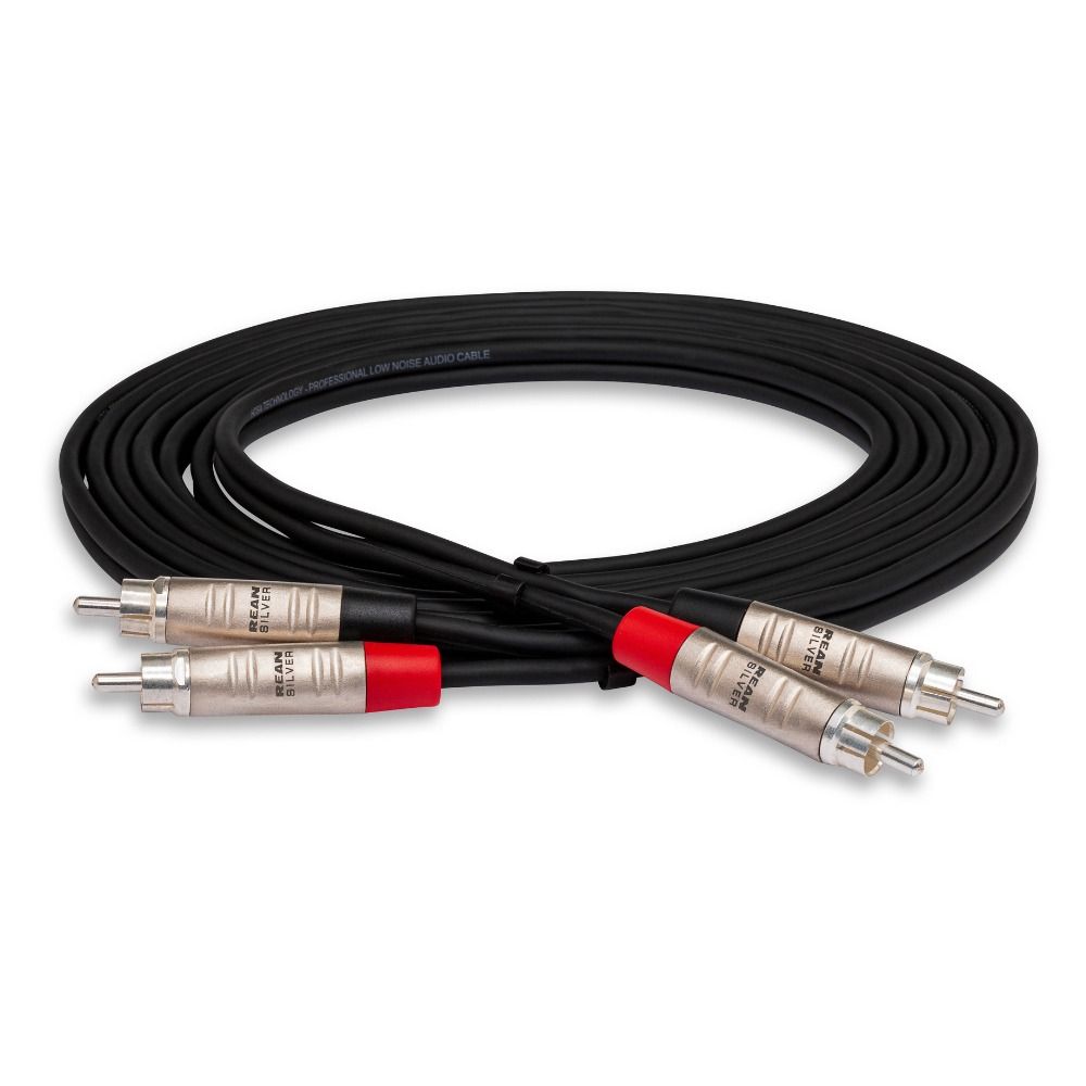 Hosa HRR005X2 Pro Stereo Interconnect Dual REAN RCA to Same (5 ft) - Image 1