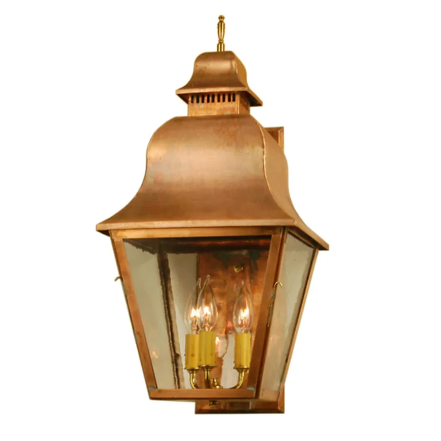 Meyda Tiffany Three Light Up Lighting Outdoor Wall Sconce from the Revere Collection - Image 1
