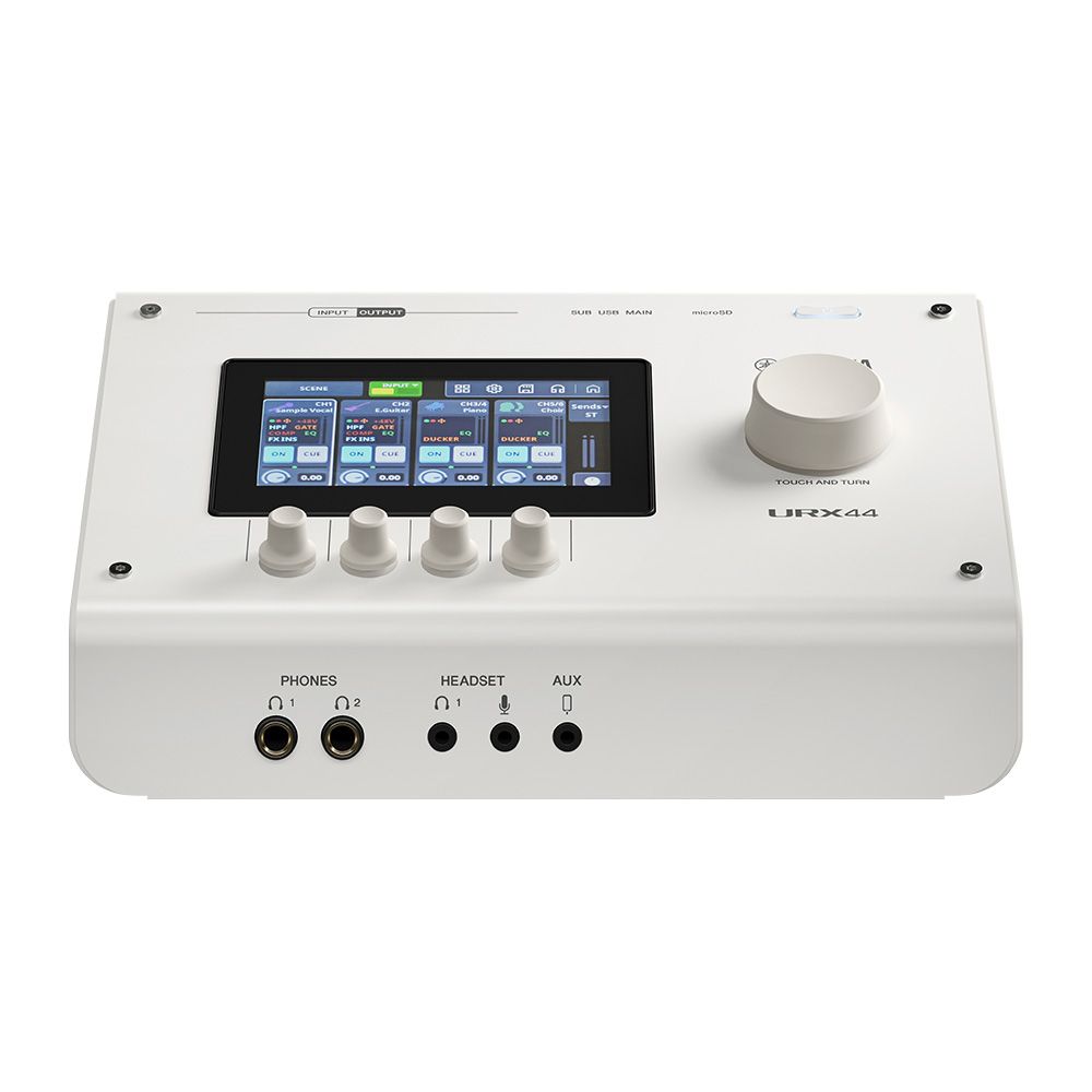 Yamaha URX44 6x4 USB-C Audio Interface w/ DSP-Powered Effects & Touch Screen (White) - Image 1