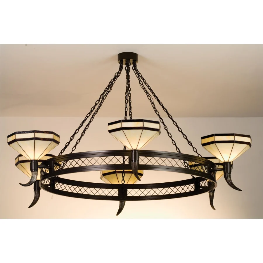 Meyda Tiffany Six Light Up Lighting Chandelier - Image 1