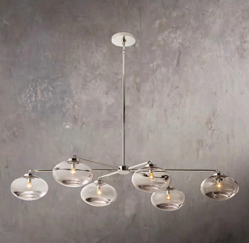 Cabrette Transparent Glass Mobile Linear Chandelier - Image 2