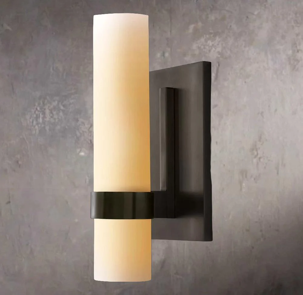 Ravelles Milk Glass Wall Sconce - Image 3