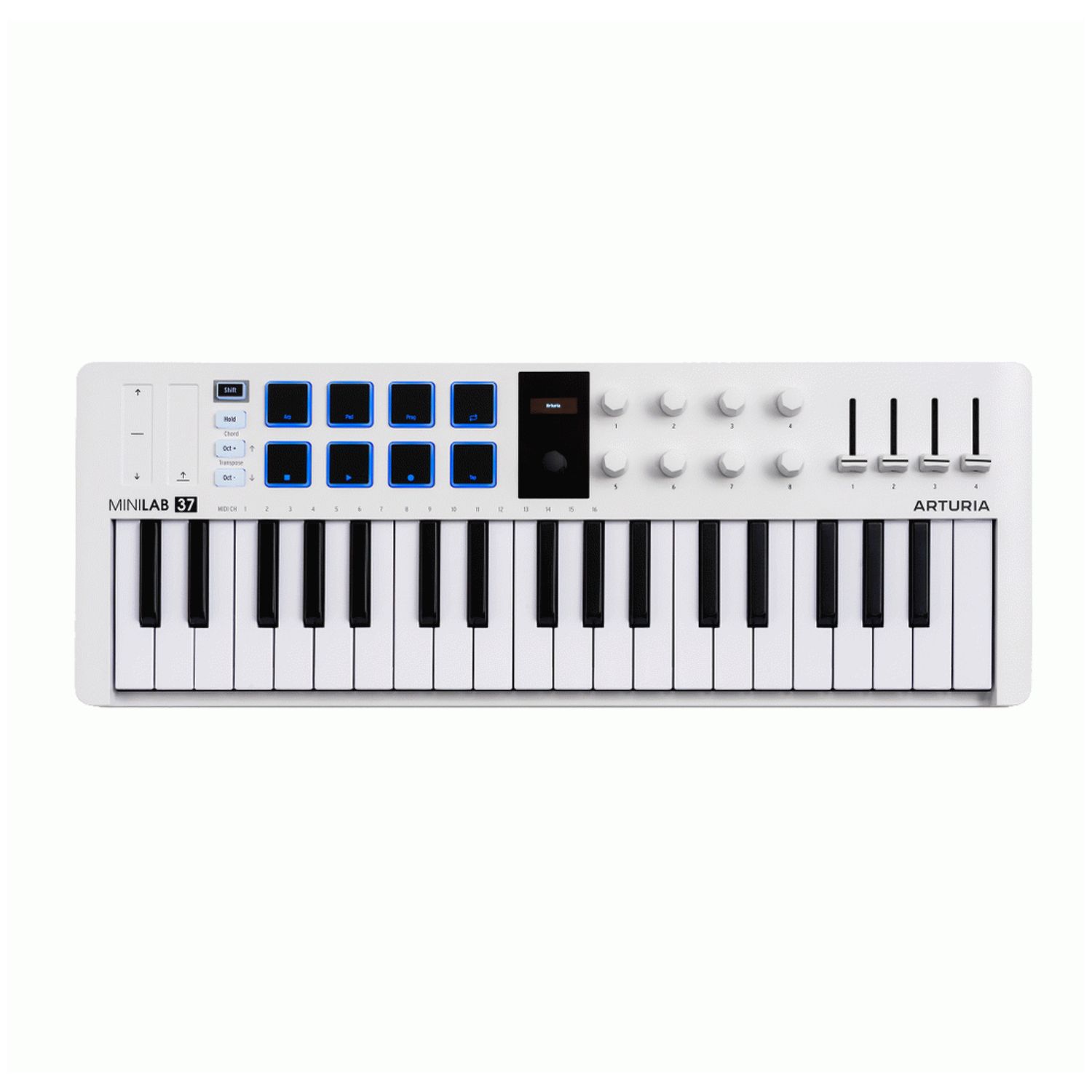 Arturia MiniLab 37 Universal MIDI Controller w/ 37-Note Keyboard (White) - Image 1