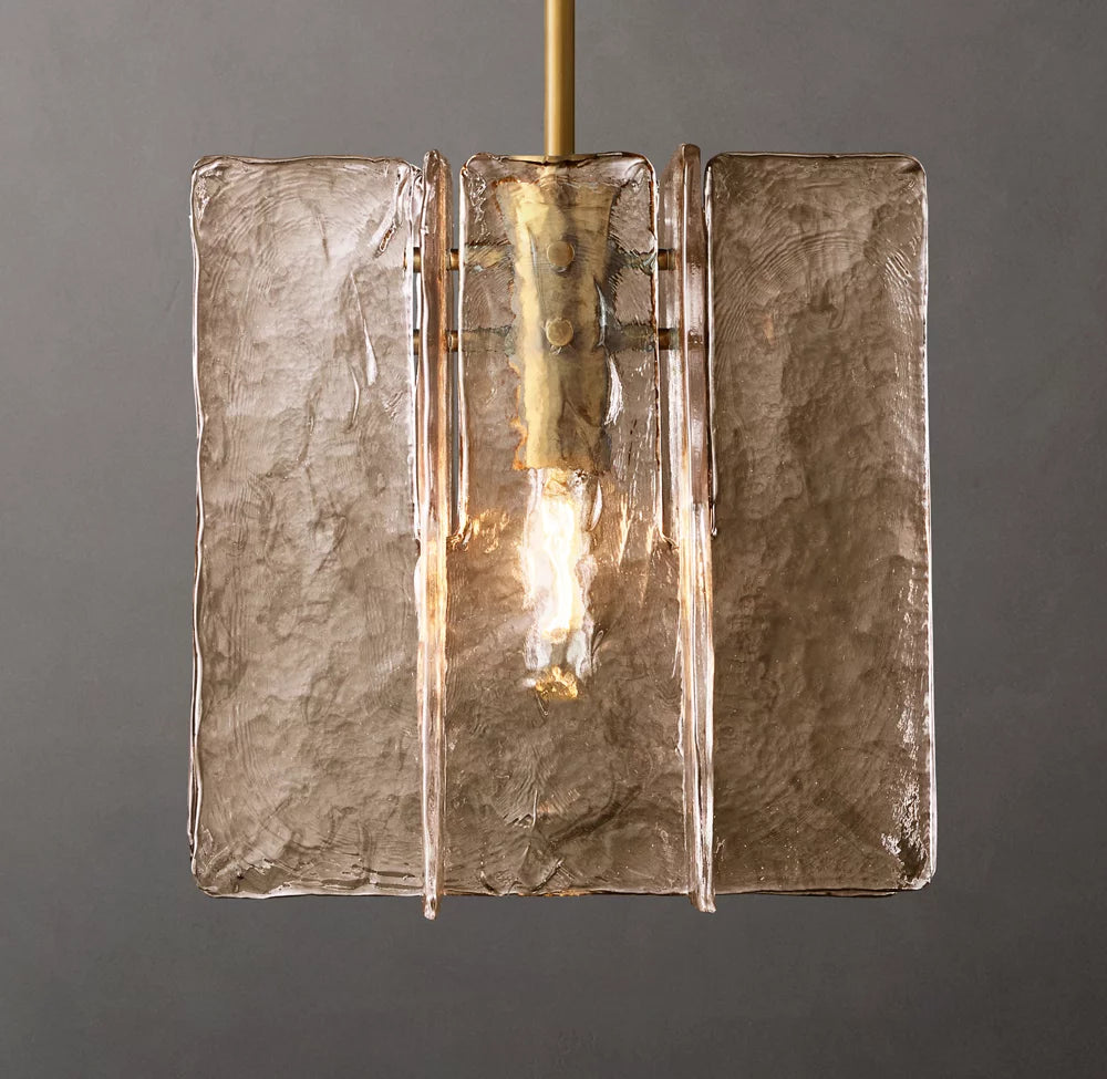 Geometric Frosted Glass Hanging Lamp - Image 3