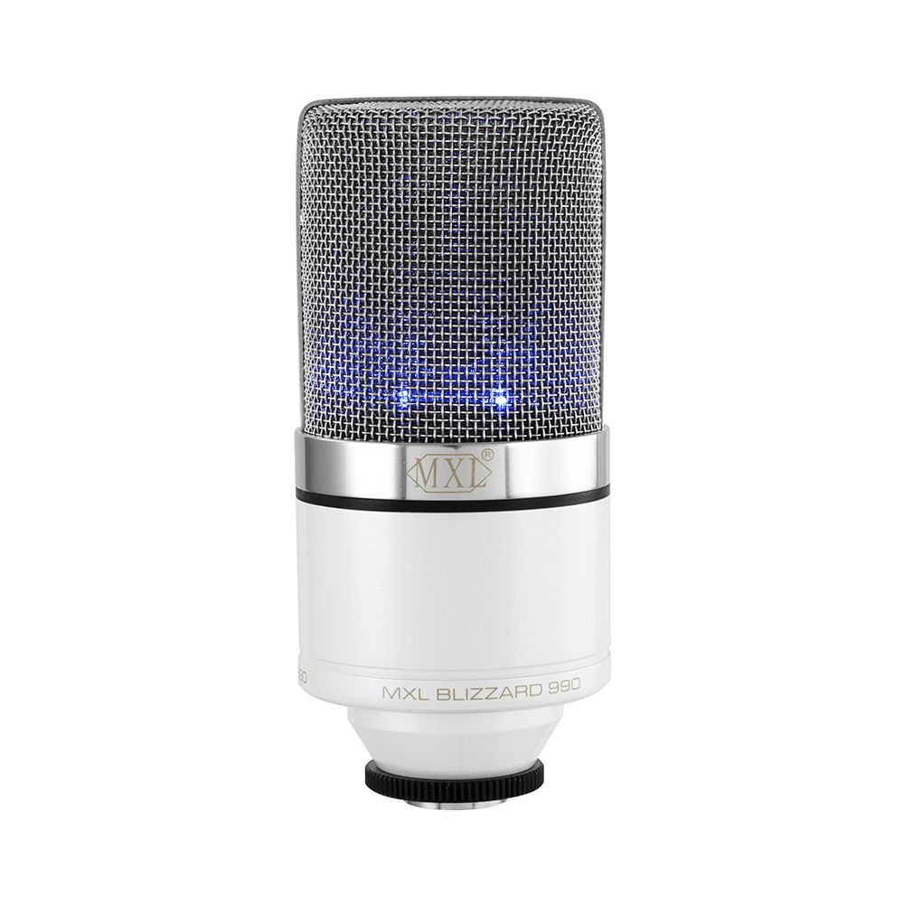 MXL 990 Vocal Condenser Microphone Pack w/ Blue Led (White) - Image 1