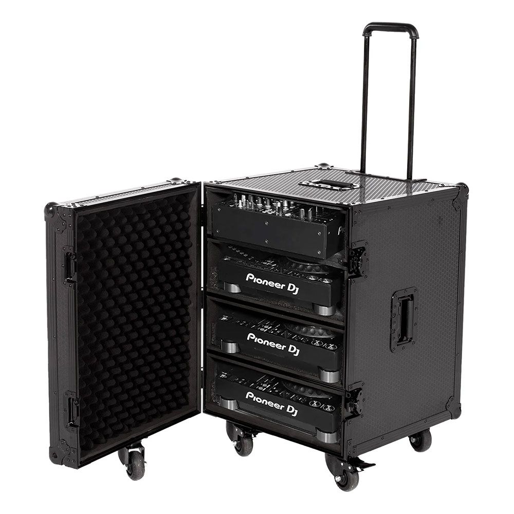 UDG Ultimate Flight Case for 4 CDJ/Mixer w/ Wheels (Black) - Image 1