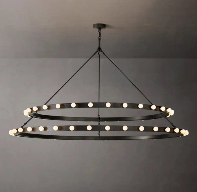 Vitoria Two-Tier Round Chandelier 72" - Image 3