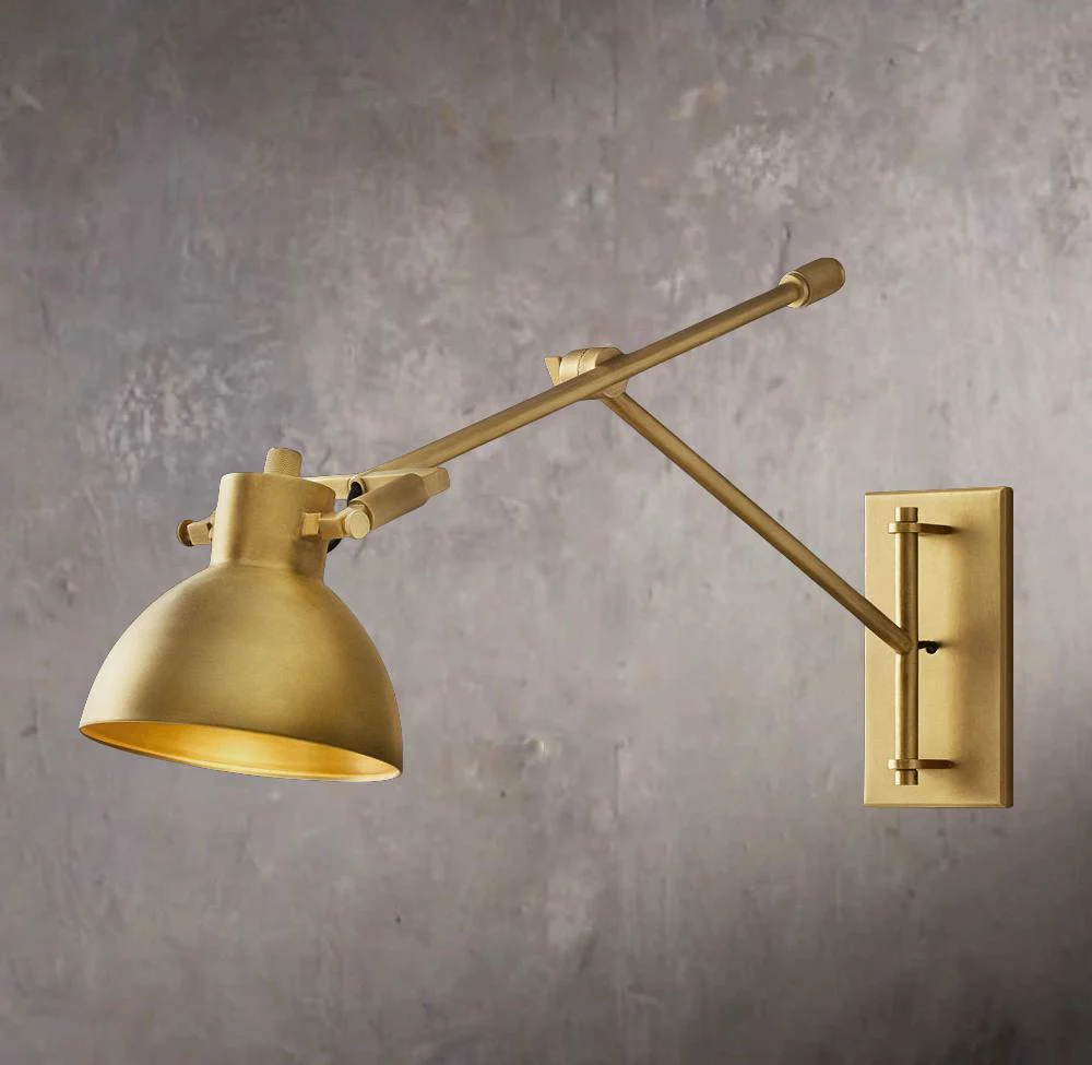 Machinists Adjustable Swing-Arm Wall Sconce - Image 1