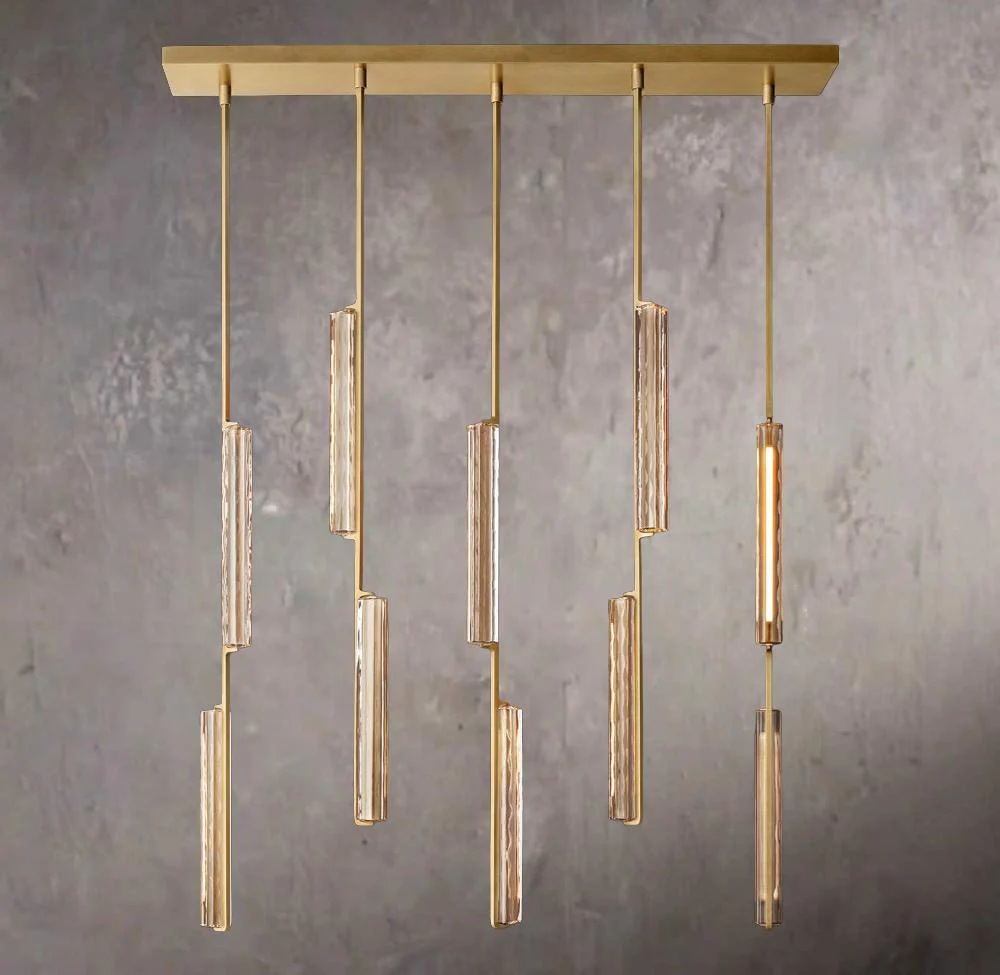 Audubona Crystal Linear Chandelier 54″