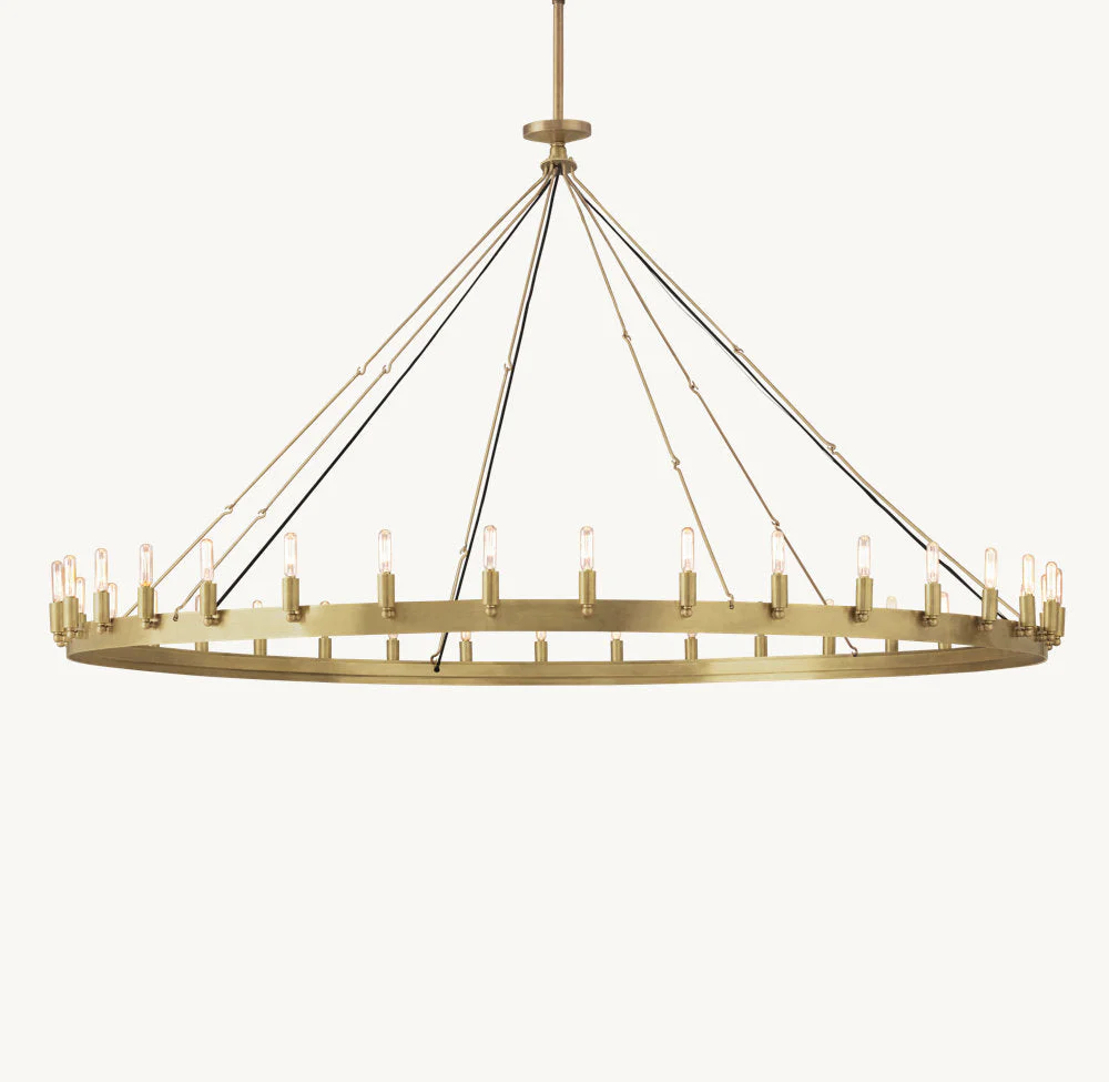 Camino Retro Edison Bulb Round Chandelier 73" - Image 3