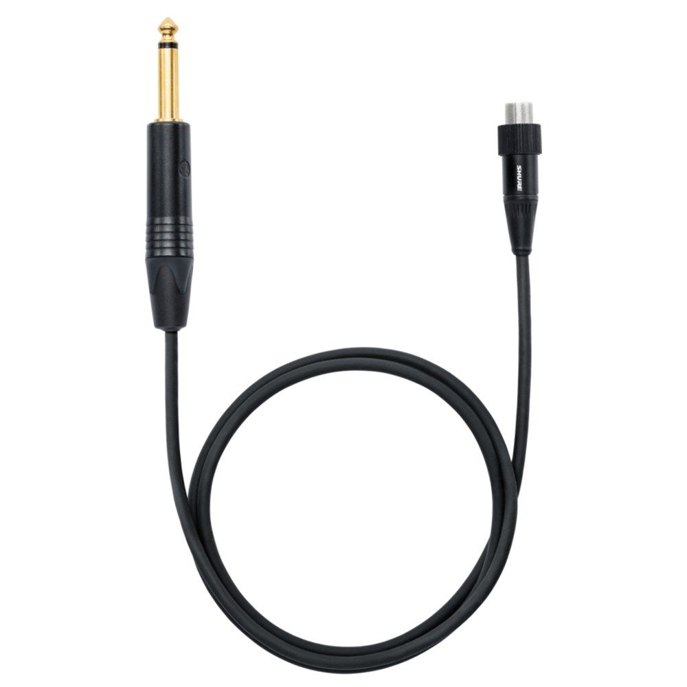 Shure WA305 4-Pin Mini TA4(F) to TS Instrument Cable for Body-Pack Transmitters (3ft) - Image 1