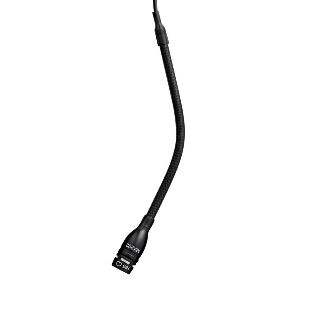 Shure MX202 B/C Overhead Cardioid Condenser Mic w/ Inline Preamp (Black) - Image 1