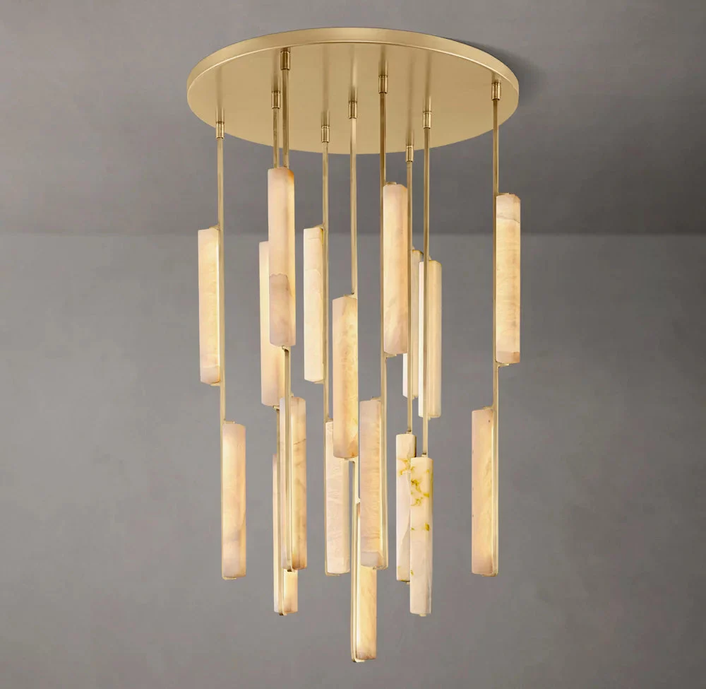 Audubon Alabaster Circular Ceiling 40" Chandelier - Image 3