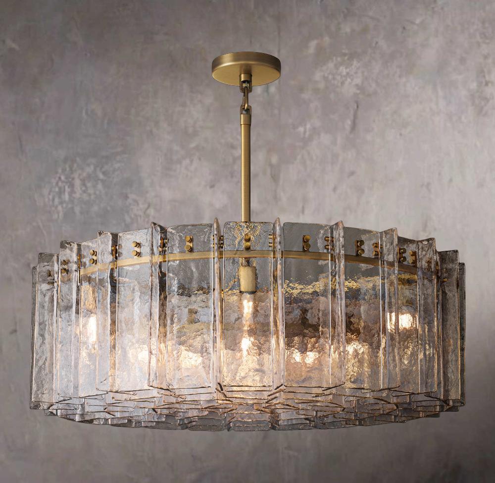 Gridded Circular Chandelier 48" - Image 2