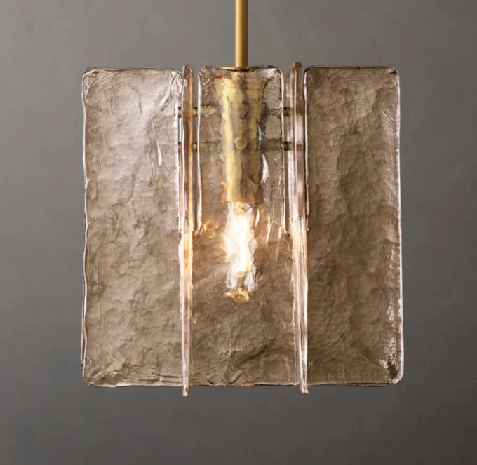Geometric Frosted Glass Hanging Lamp - Image 2