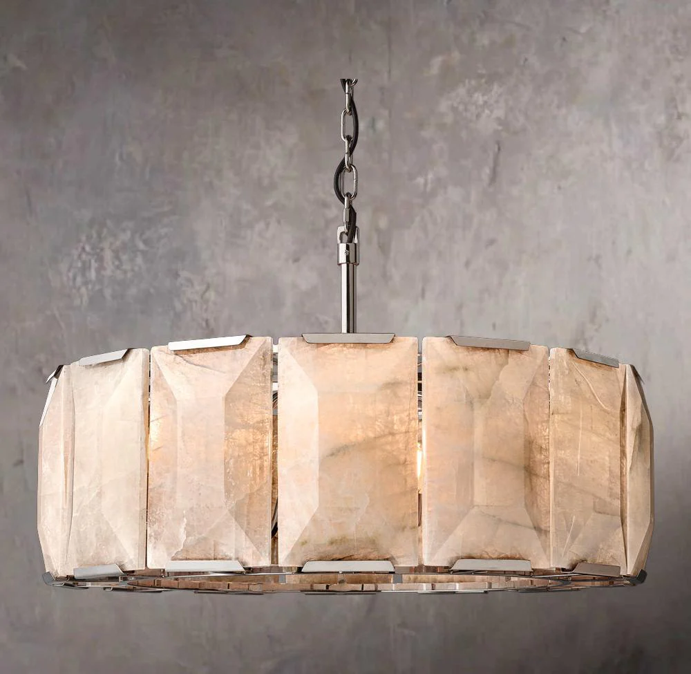 Harlowe Calcite Circular Chandelier 31" - Image 2