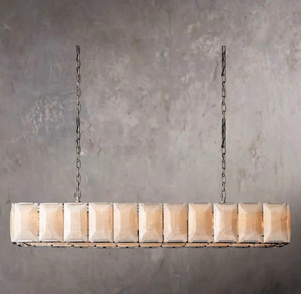 Harlowe Crystal Rectangular Chandelier 74" - Image 2