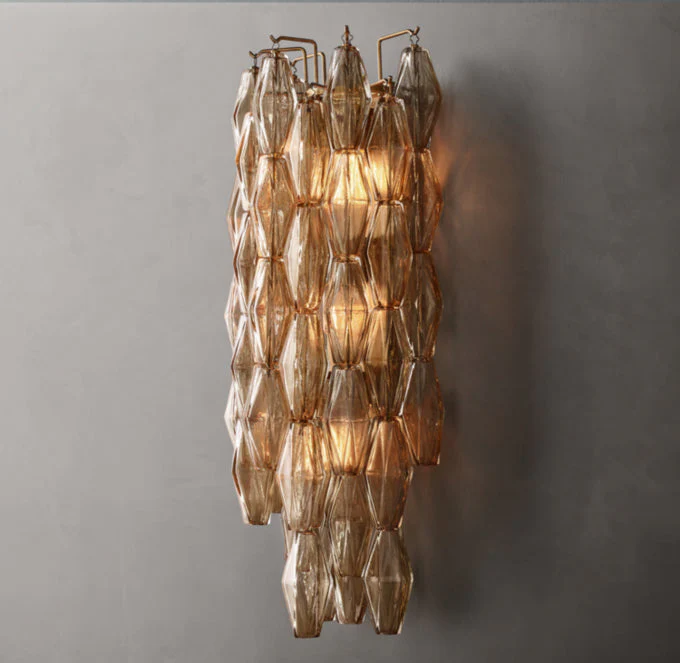 Chiaras Smoked Glass Grand Wall Sconce - Image 3