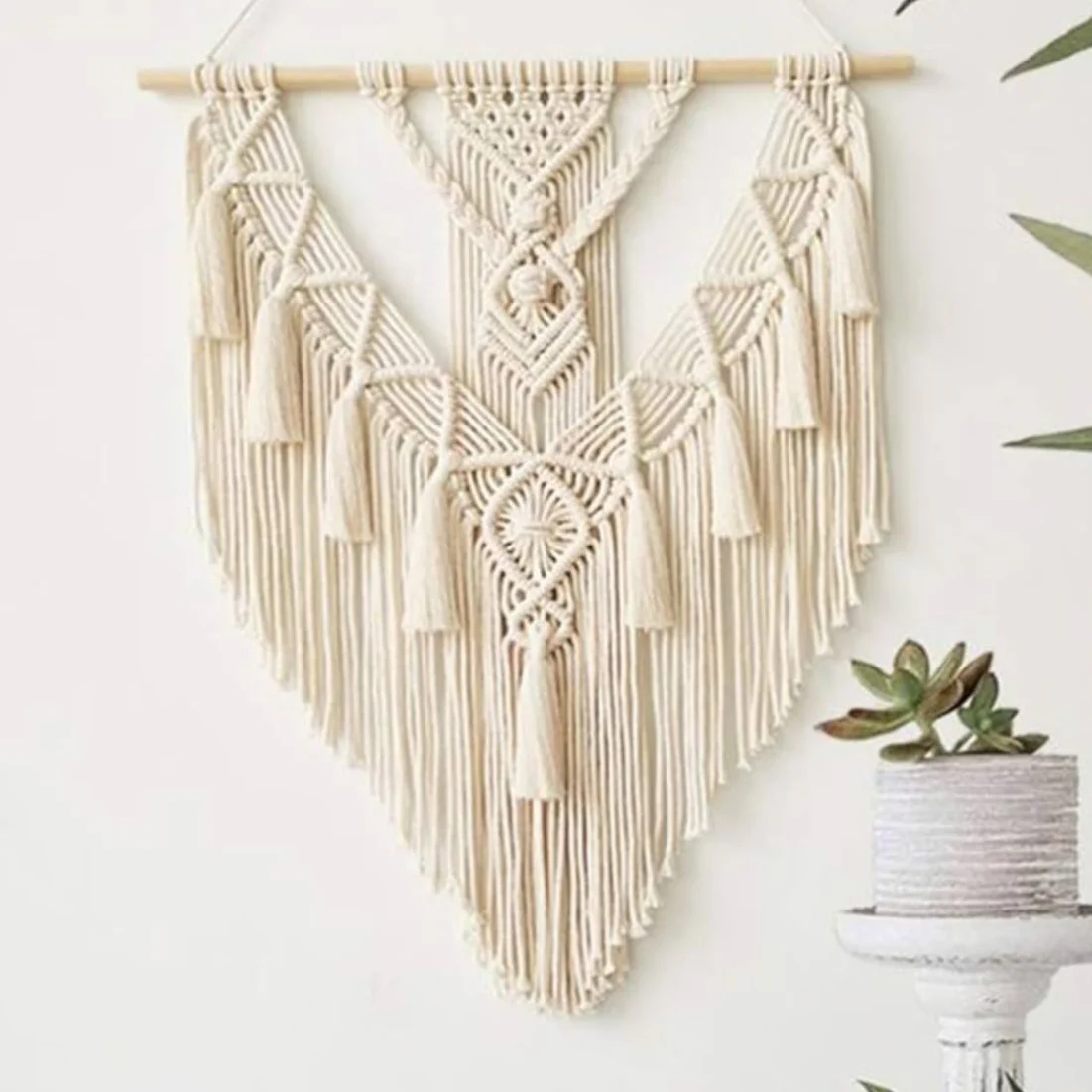 ديكور حائط مكرمية 80×60سم - BIRD80 - Image 1