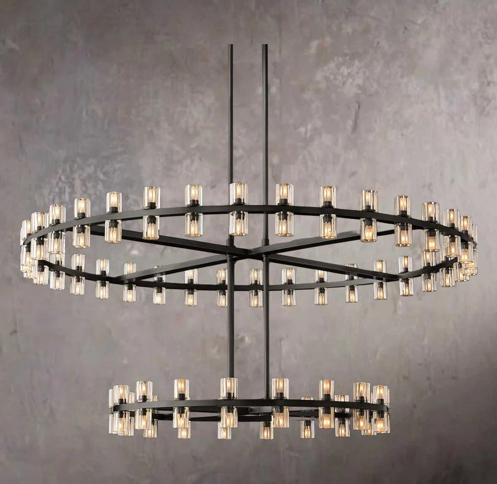 Arcachone Circular Two-Tier Chandelier 60" - Image 3