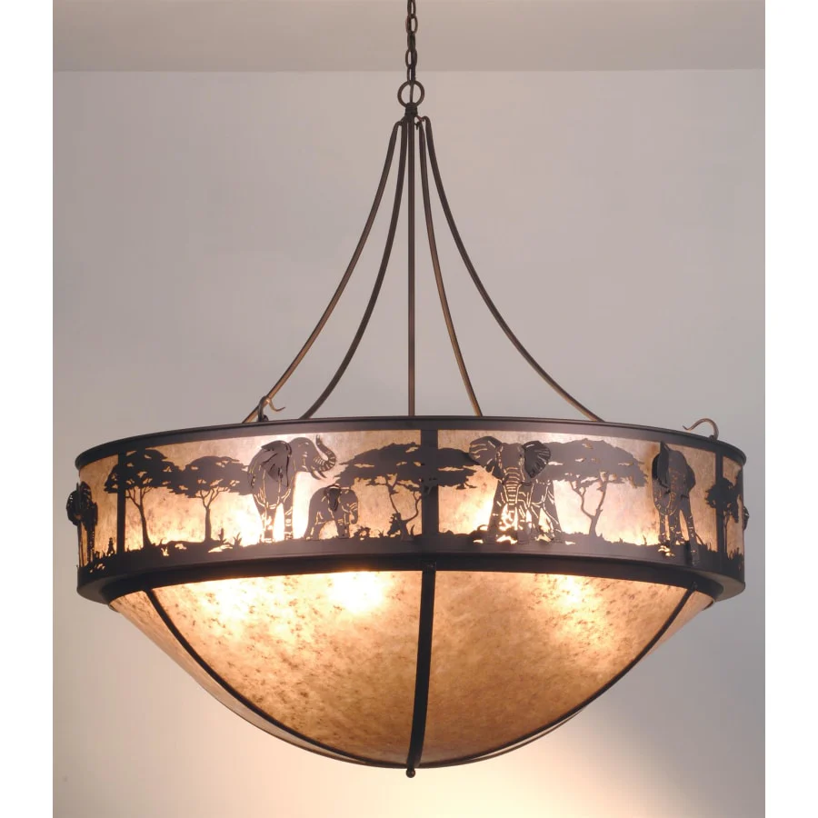 Meyda Tiffany 12 Light 54" Wide Pendant with Handmade Shade - Image 1
